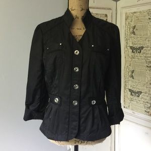 WHBM Ponte Nylon Mix Jacket Sz 10